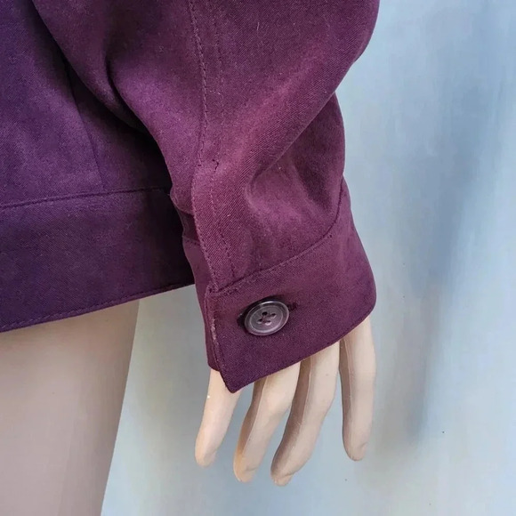 Casual Corner Annex Women's Light Jacket 16W Brown Birgundy Outdoor Zip up - Picture 9 of 11